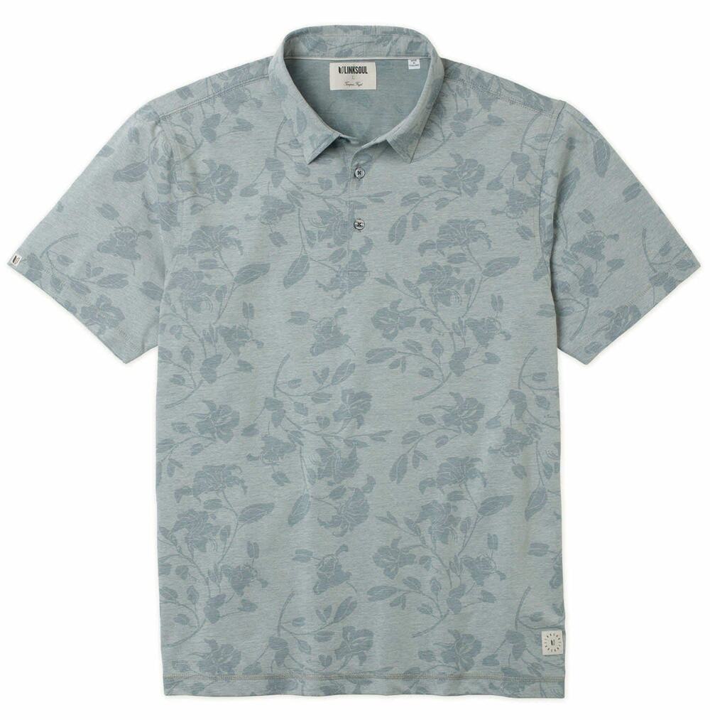 LINKSOUL Men's Astoria Wicking Polo Golf Shirt Blue-Green Size XL NWOT